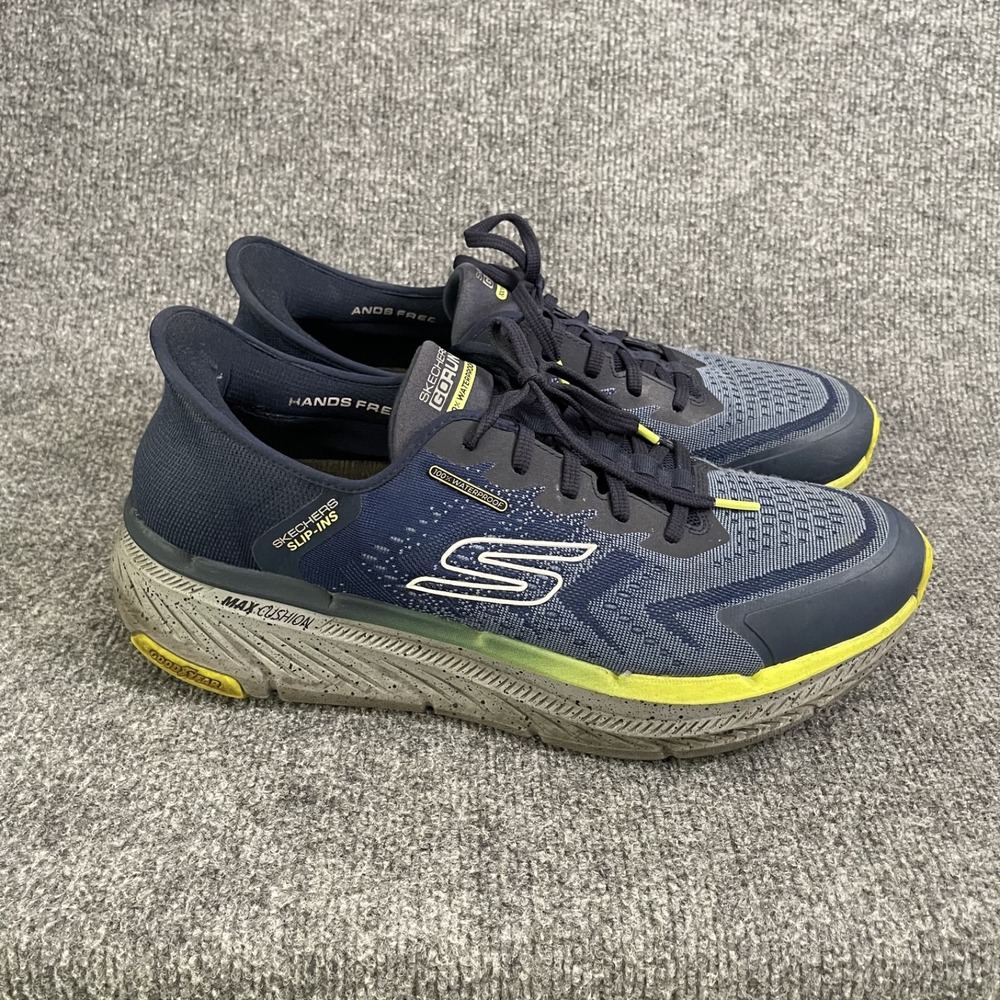 Skechers Hands Free Slip-ins Max Cushioning Waterproof Men's Sz 14 Navy 220517
